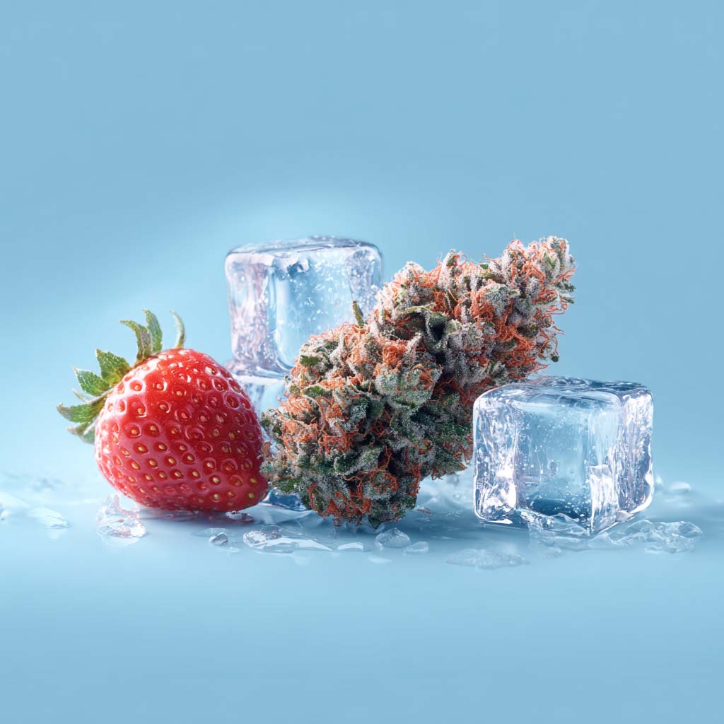 Cannazen Shop Cannabis Weed Sorte Aroma Geschmack Erdbeere Strawberry Ice Eis Minze