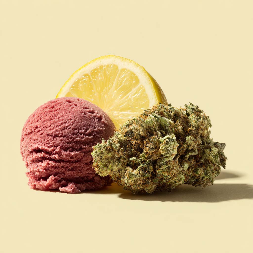 Cannazen Shop Cannabis Weed Sorte Aroma Geschmack Strawberry Erdbeere Zitrone Lemon Icecream