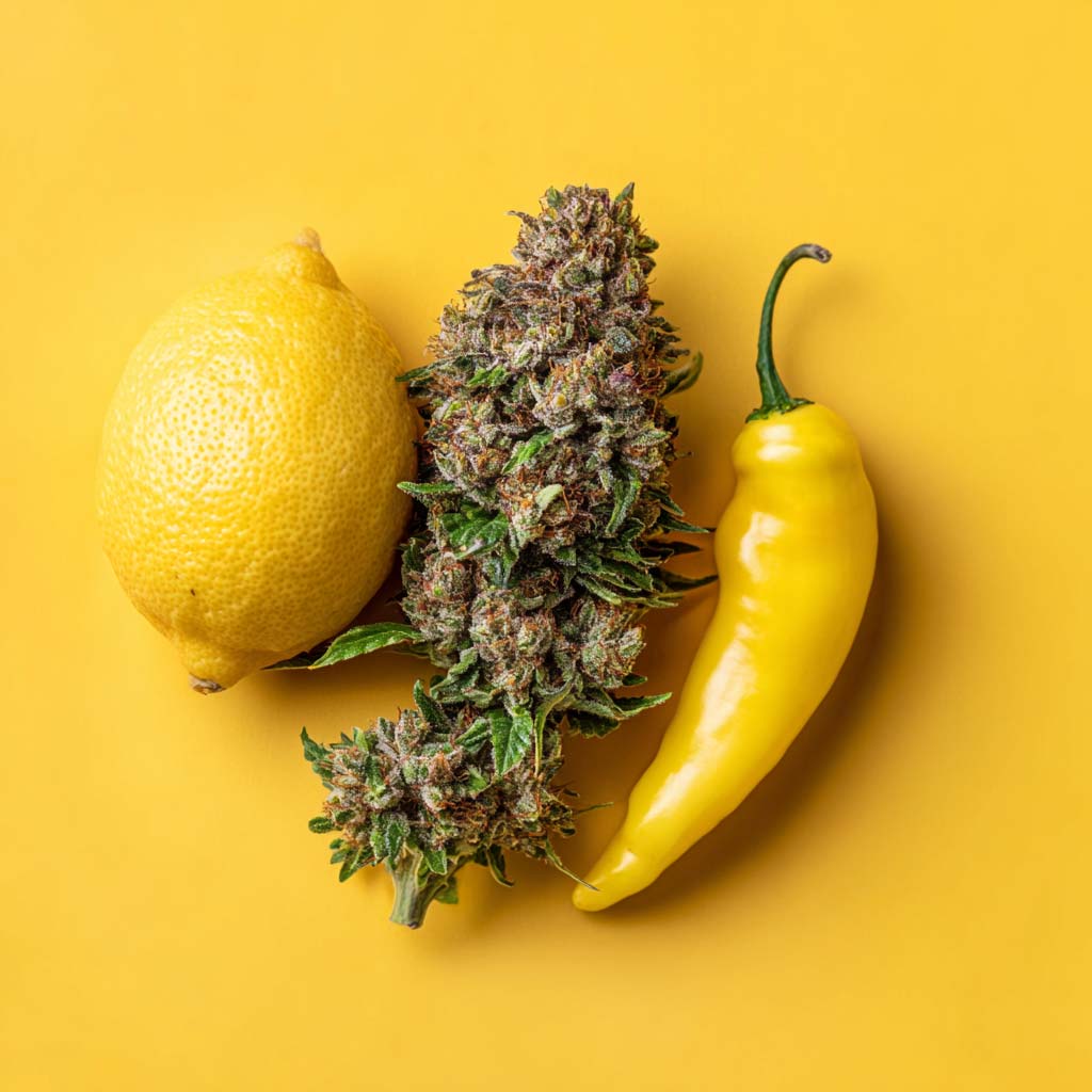 Cannazen Shop Cannabis Weed Sorte Aroma Geschmack Wurzig Natur Herb Zitrone Pepper Paprika
